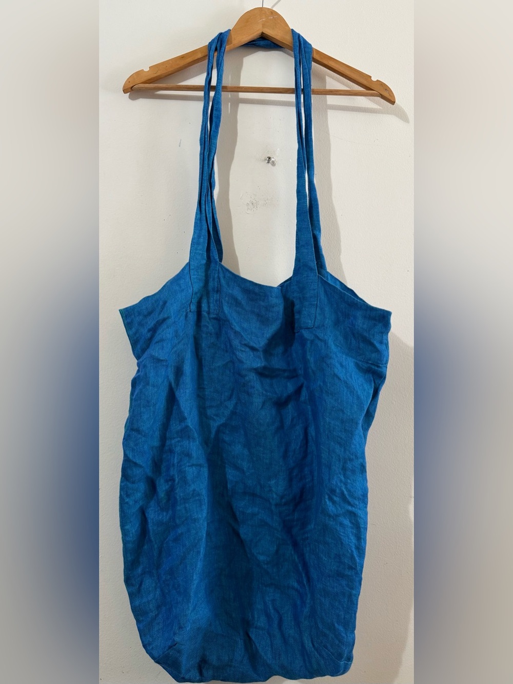 Flax Bright Blue Linen Tote-Style Tank Top